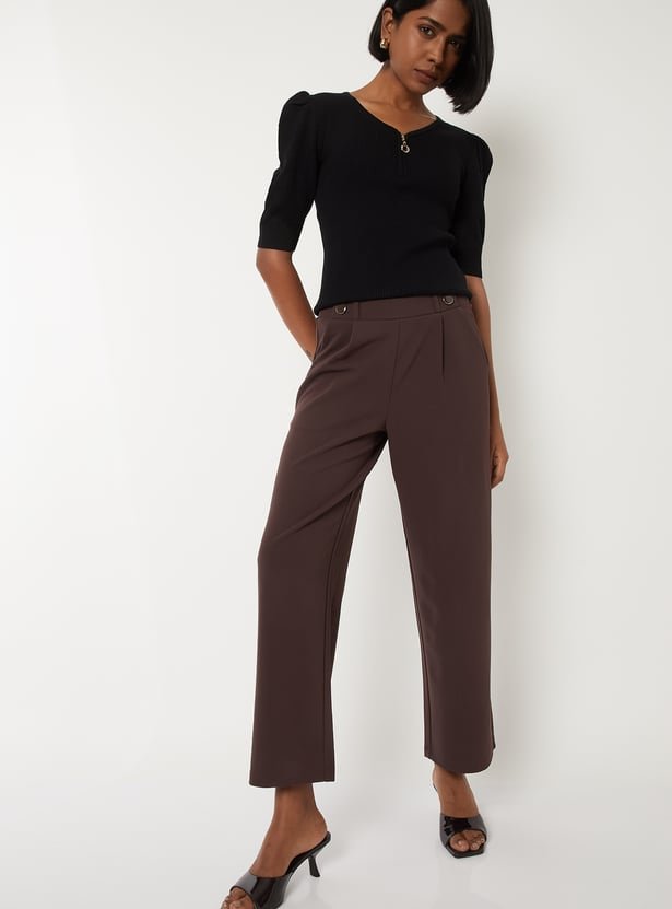 Women Solid Trousers